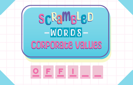 Scrambled Words Corporate Values